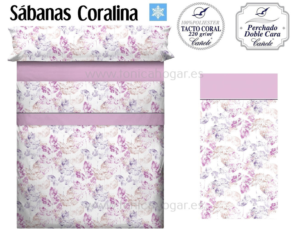 Comprar Sábanas Coralina AZURA Rosa de Cañete online 