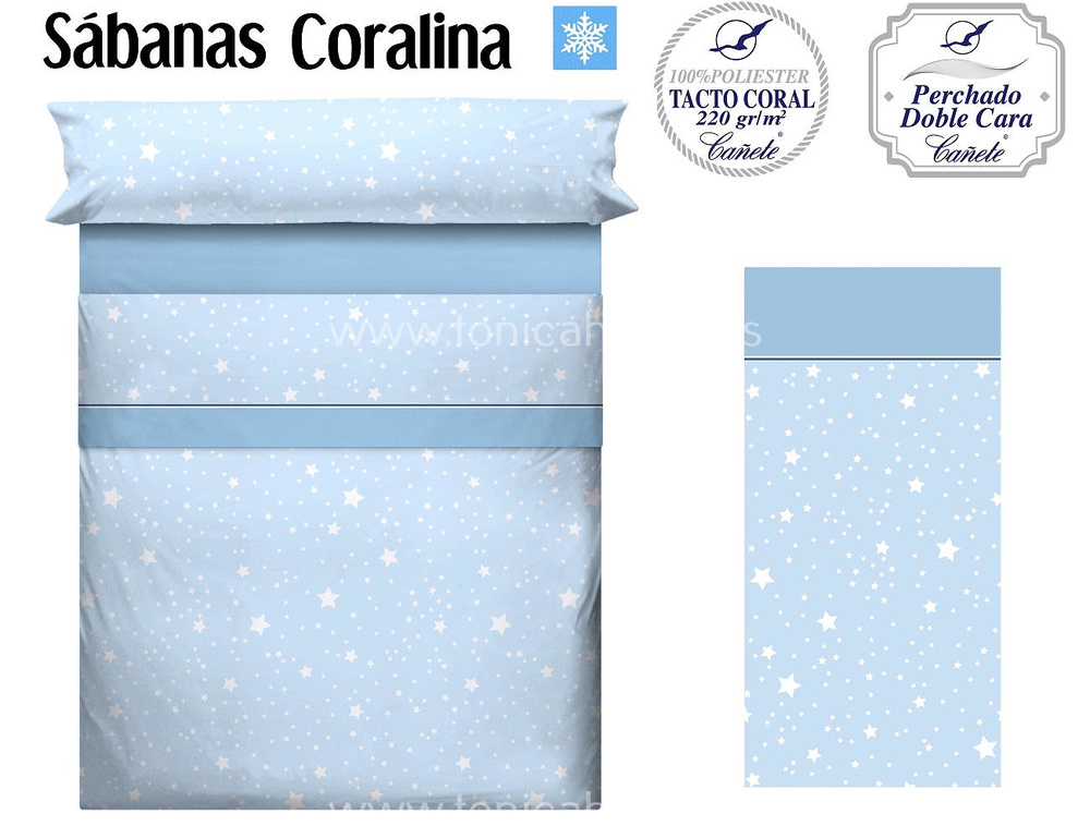 Comprar Sábanas Coralina KALO Azul de Cañete online 