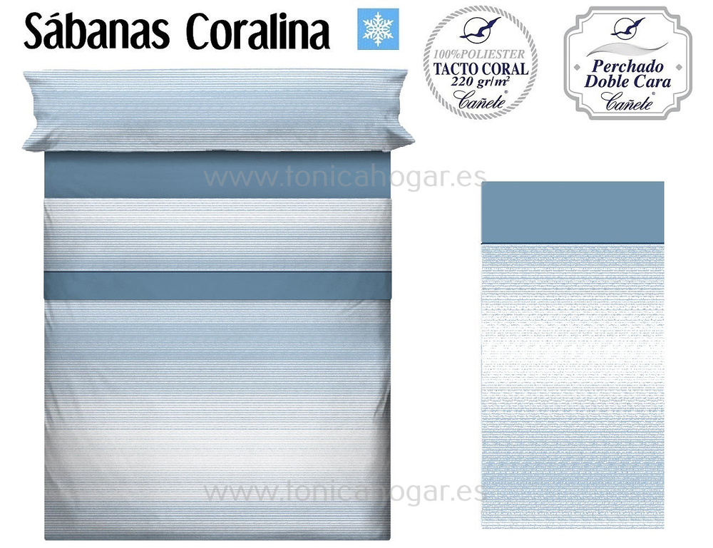 Comprar Sábanas Coralina YOMA Azul de Cañete online 