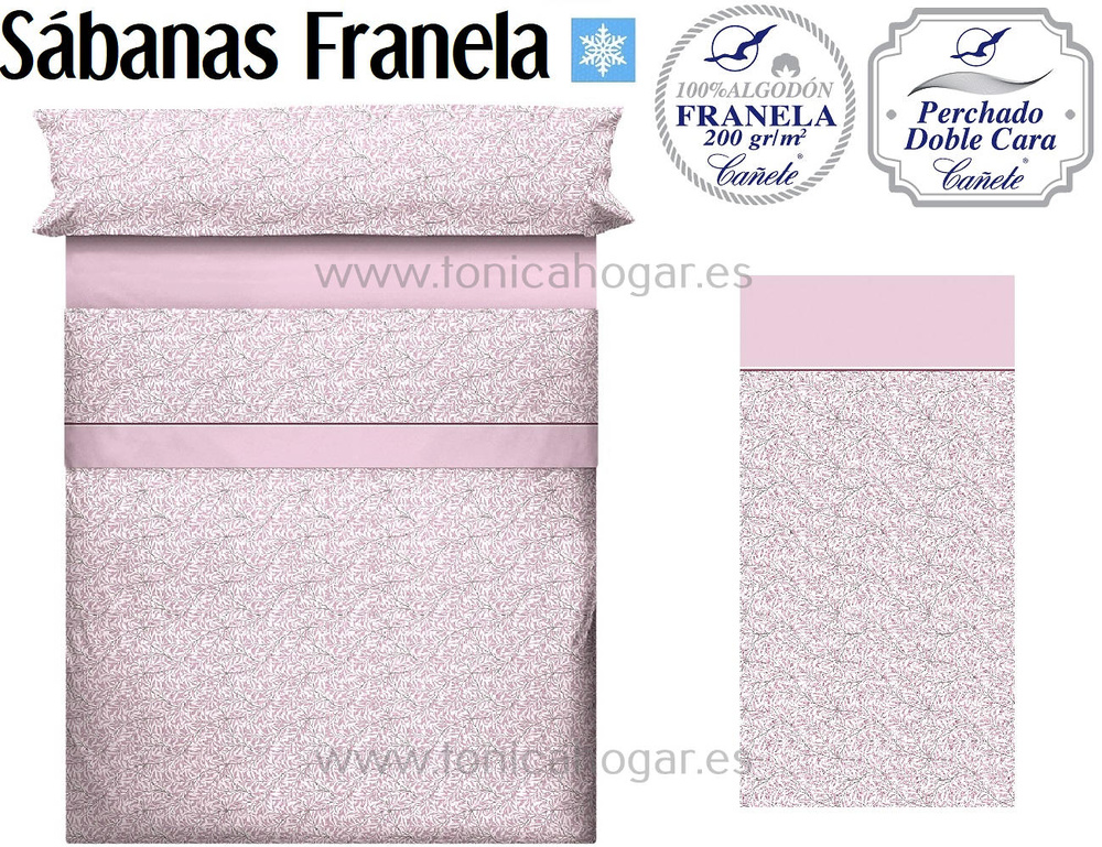 Comprar Sábanas Franela APRIL Rosa de Cañete online 