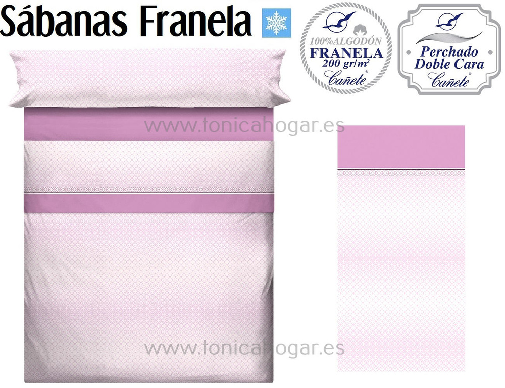 Comprar Sábanas Franela KATEL Rosa de Cañete online 