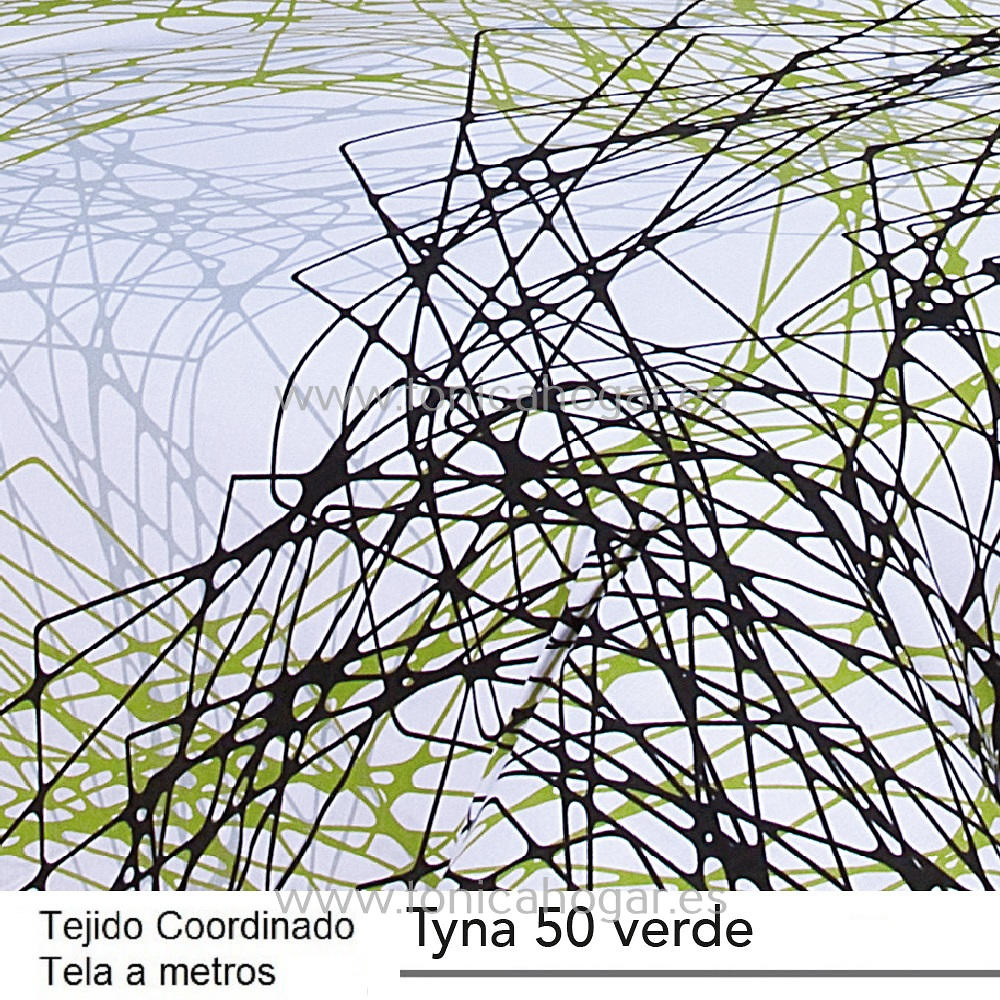 Detalle Tejido Saco Funda Nórdica Tyna Verde de Cañete con Metraje Tyna A/MT C.50 Verde de Cañete 