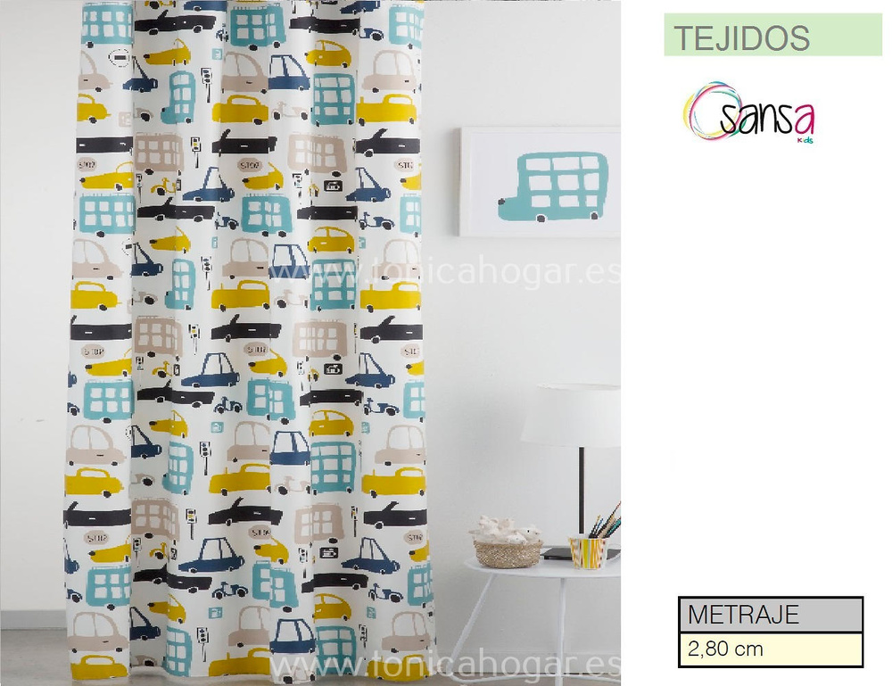 comprar Tejido Infantil COCHES de Sansa online 