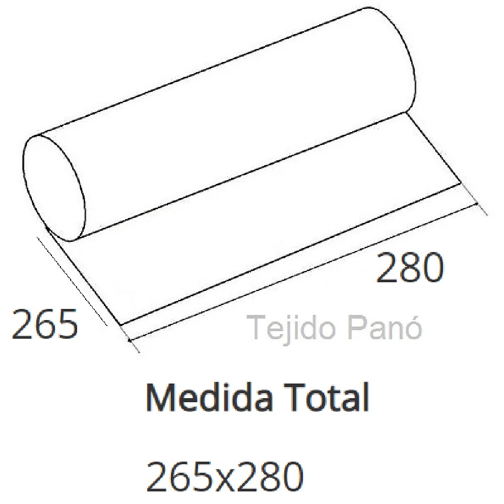 Medidas disponibles Tejido Pano Freedom de Edrexa 265x280 