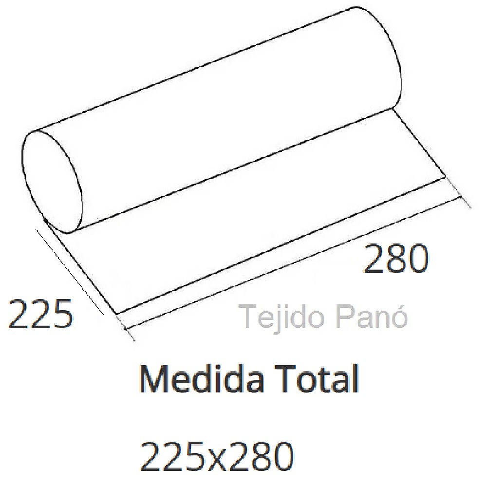 Medidas disponibles Tejido Pano Journey de Edrexa 225x280 