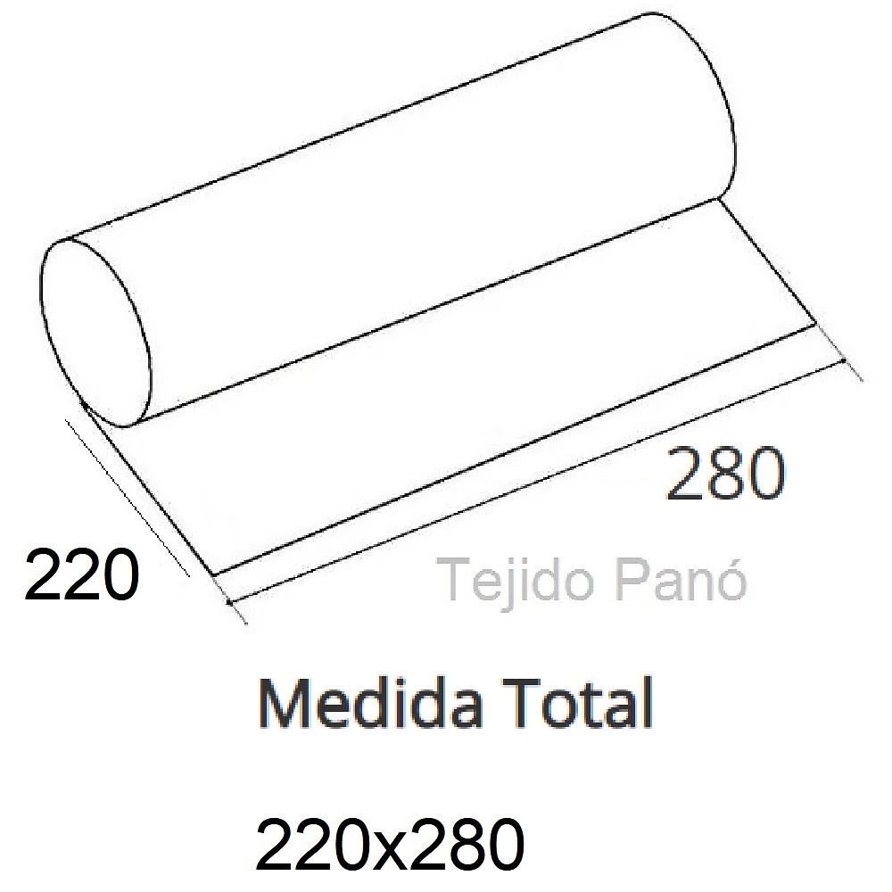 Medidas disponibles Tejido Pano Music de Edrexa 220x280 
