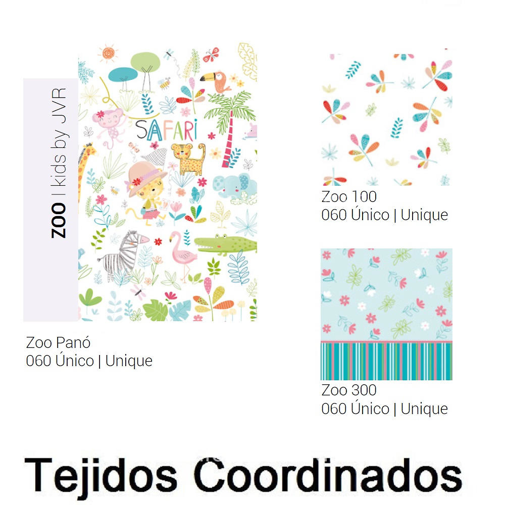 Artículos coordinados Tejido Zoo 100Mt de Tejidos Jvr 
