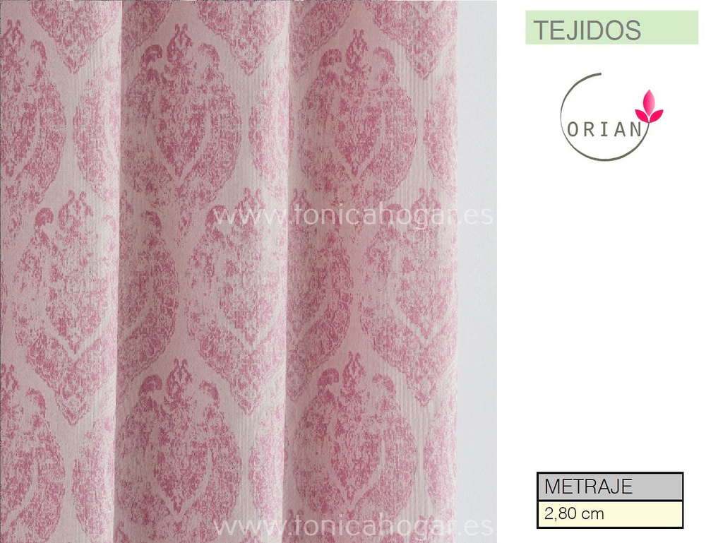 comprar Tela a Metros Contemporáneo OTAWA Rosa de Orian online 