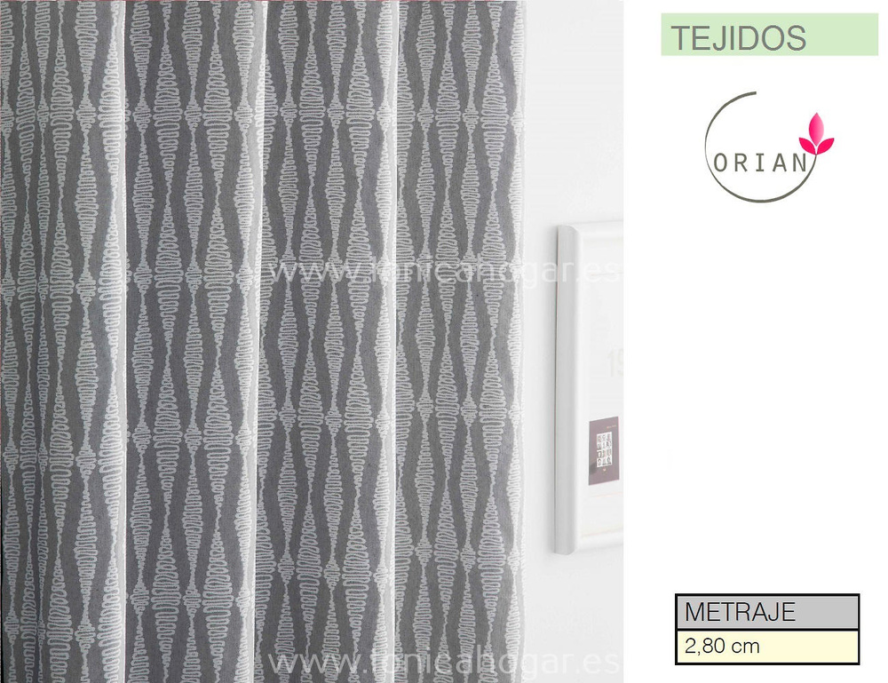 comprar Tela a Metros Contemporáneo PISA Gris de Orian online 