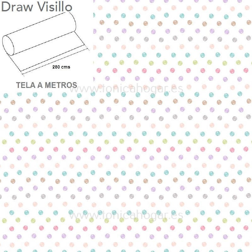 Detalle Tejido Visillo Draw Visillo de Cañete con Metraje Draw Visillo/MT C.09 Multicolor de Cañete 
