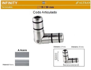 Complementos Barras Infinity Codo Articulado de Altran