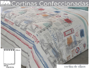 Cortina Confeccionada Union Multicolor de Reig Marti