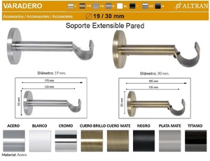 SOPORTE VARADERO EXTENSIBLE PARED de ALTRAN