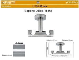 Soporte Barra Metalico Infinity Doble Techo de Altran