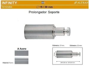 Soporte Barra Metalico Infinity Prolongador de Altran