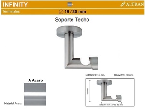 Soporte Barra Metalico Infinity Techo de Altran